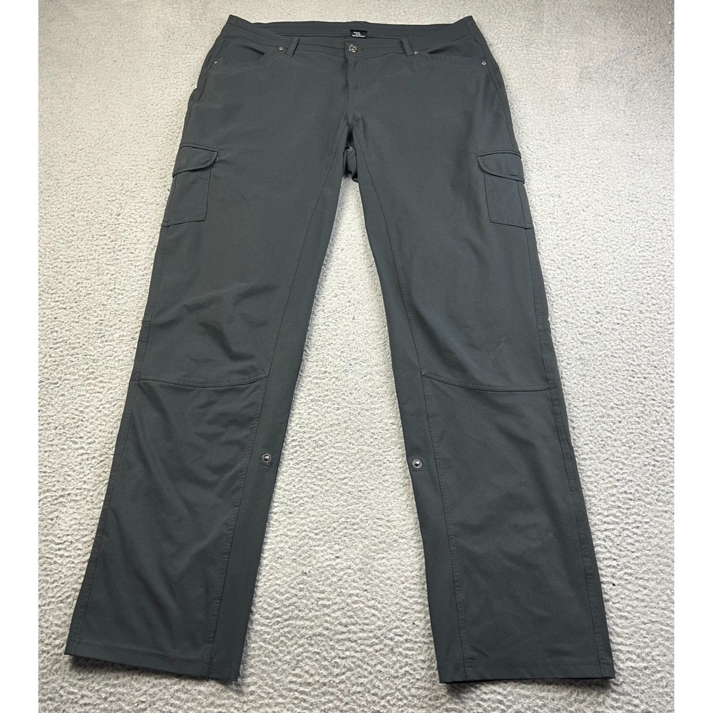 Kuhl Womens Gray Freeflex Convertible Cargo Roll Up Hiking Trail Pants 16 Long